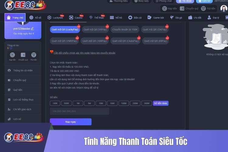 Tính Năng Thanh Toán Siêu Tốc