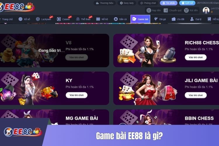 Game bài EE88 là gì?